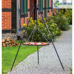 Grill ogrodowy na trójnogu 180cm - stal nierdzewna fi 80cm