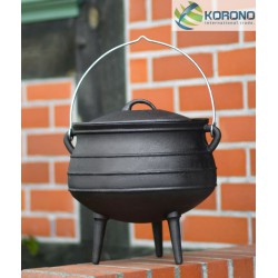 Grill ogrodowy na trójnogu - stal czarna fi 50cm