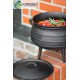 Grill ogrodowy na trójnogu - stal czarna fi 50cm
