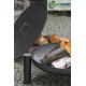 Grill ogrodowy na trójnogu - stal czarna fi 50cm