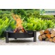 Grill ogrodowy na trójnogu - stal czarna fi 50cm