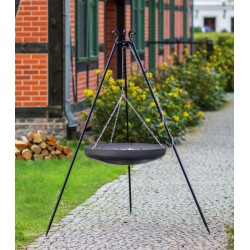 Patelnia / Wok na trójnogu 180cm - stal czarna fi 60cm