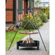 Grill na trójnogu"nr 101"stal czarna fi 50cm + palenisko"nr 320"fi 60cm