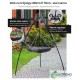 Grill ogrodowy na trójnogu - stal czarna fi 50cm